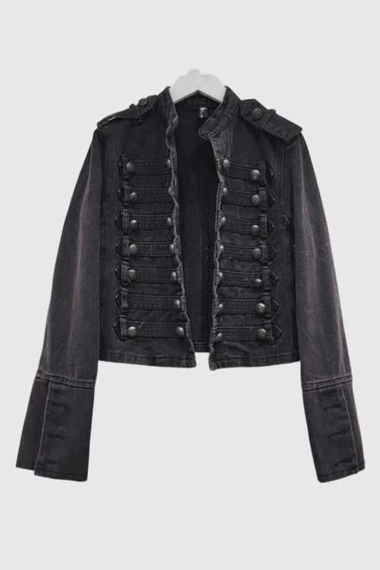 Military Luxe Denim Jacket