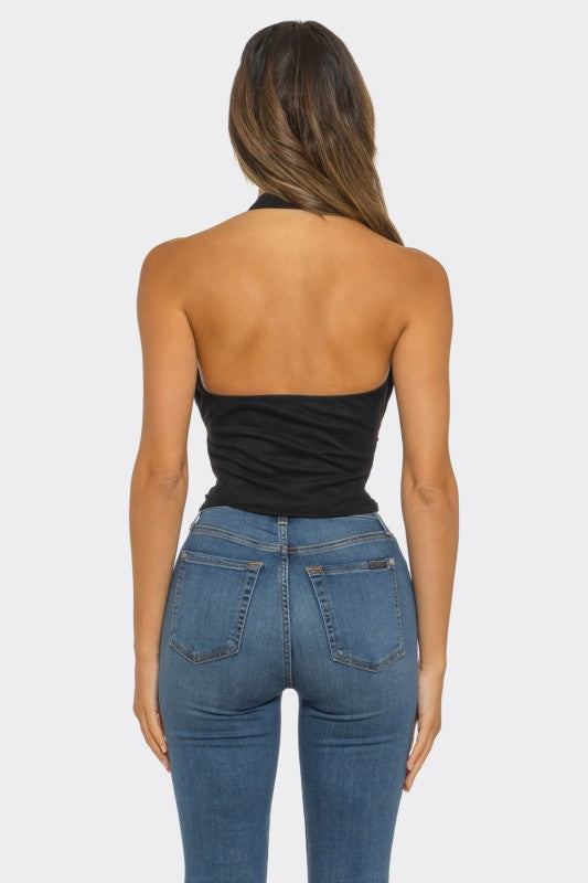Selena Lace-Up Halter Top