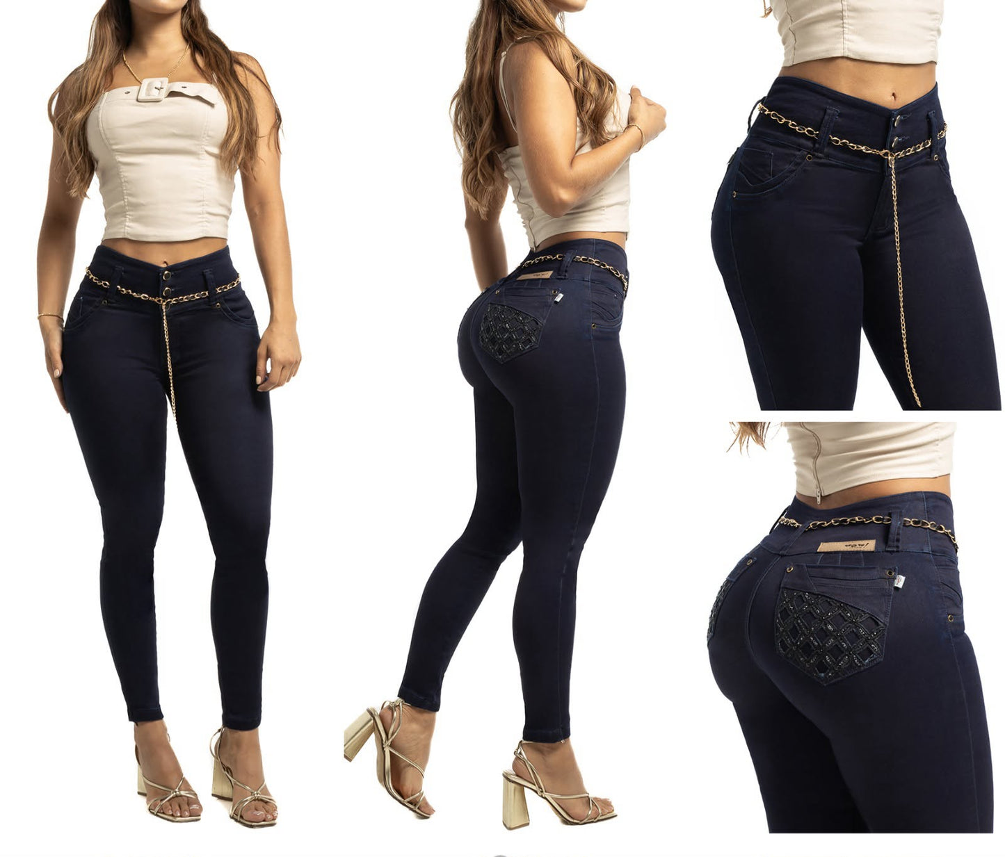 Midnight Chain Sculpt Jeans