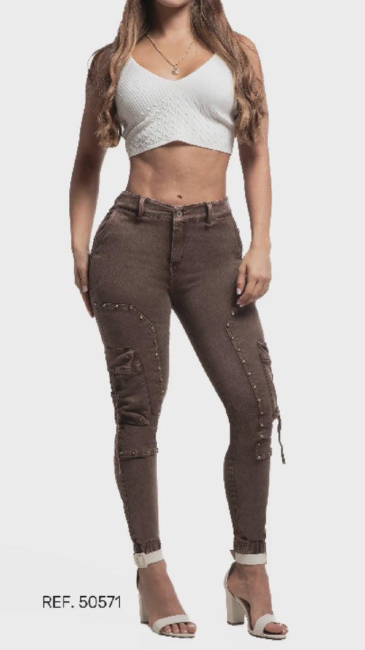Mocha Cargo Sculpt Jeans